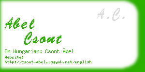 abel csont business card